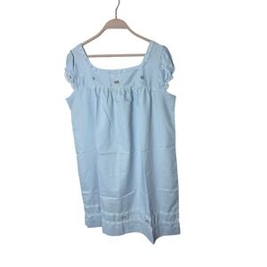 Vintage Katz Shift Blue sz 38 lace roses cap sleeves